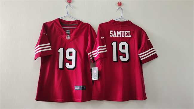 Womens San Francisco 49ers #19 Deebo Samuel Red Vapor Alternate Stitched Jersey